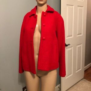 Rafaella Jackets & Coats - Tweed career blazer red Sz 8. Worn once. Rafaella Jackets & Coats - Tweed career blazer red Sz 8. Worn once.